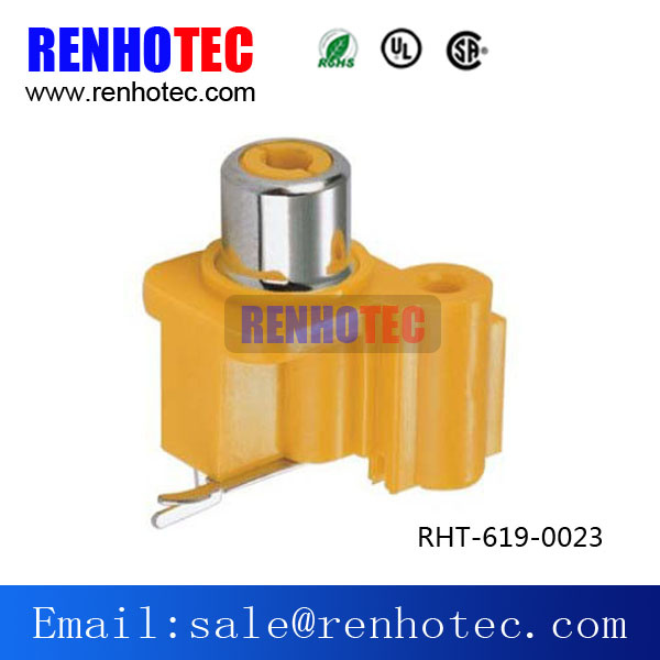 Colored RCA Panel Mount Female RCA Socket