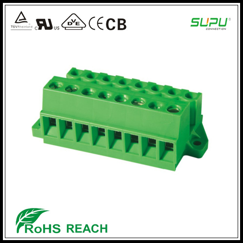 5.08mm Pitch Female Connector with Fixing Flange