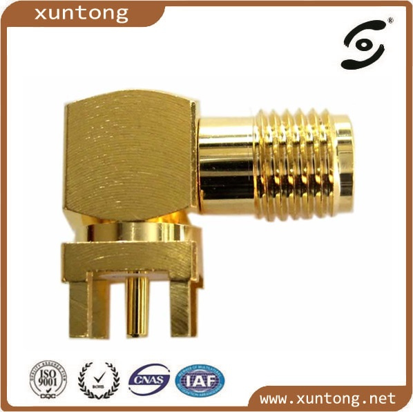 SMA Female Socket PCB Edge Mount Solder Connector 8mm*9mm Panel