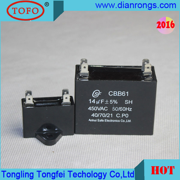 Cbb61 Fan Capacitor 450VAC 20UF