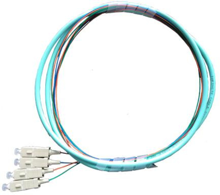 4 Core Om3 Sc/Upc Fiber Pigtail 1m