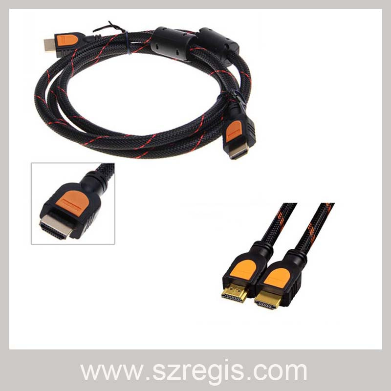 Two Magnetic Ring Male to Male Coaxial Adapter HDMI Cable