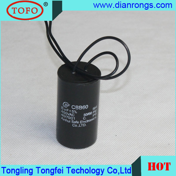 Tofo 8UF 440V Cbb60 Motor Run Capacitor