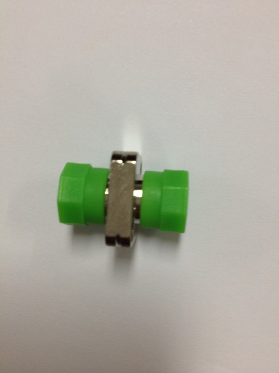 FC/APC Metal Adapter with Green Octagonal Dust Cap