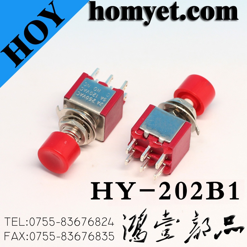 Manufacturer Mts-202 6pin Toggle Switch Push Button Auto Reset on off Switch