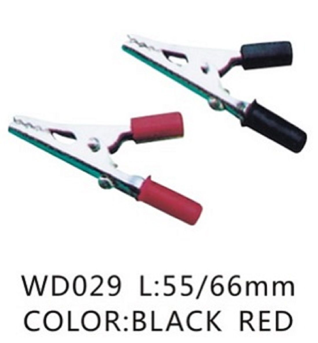Black and Red 12V Rubber Alligator Clip