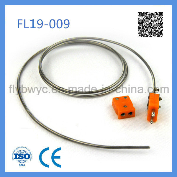 K Type Sheathed Thermocouple Temperature Sensor with Plug