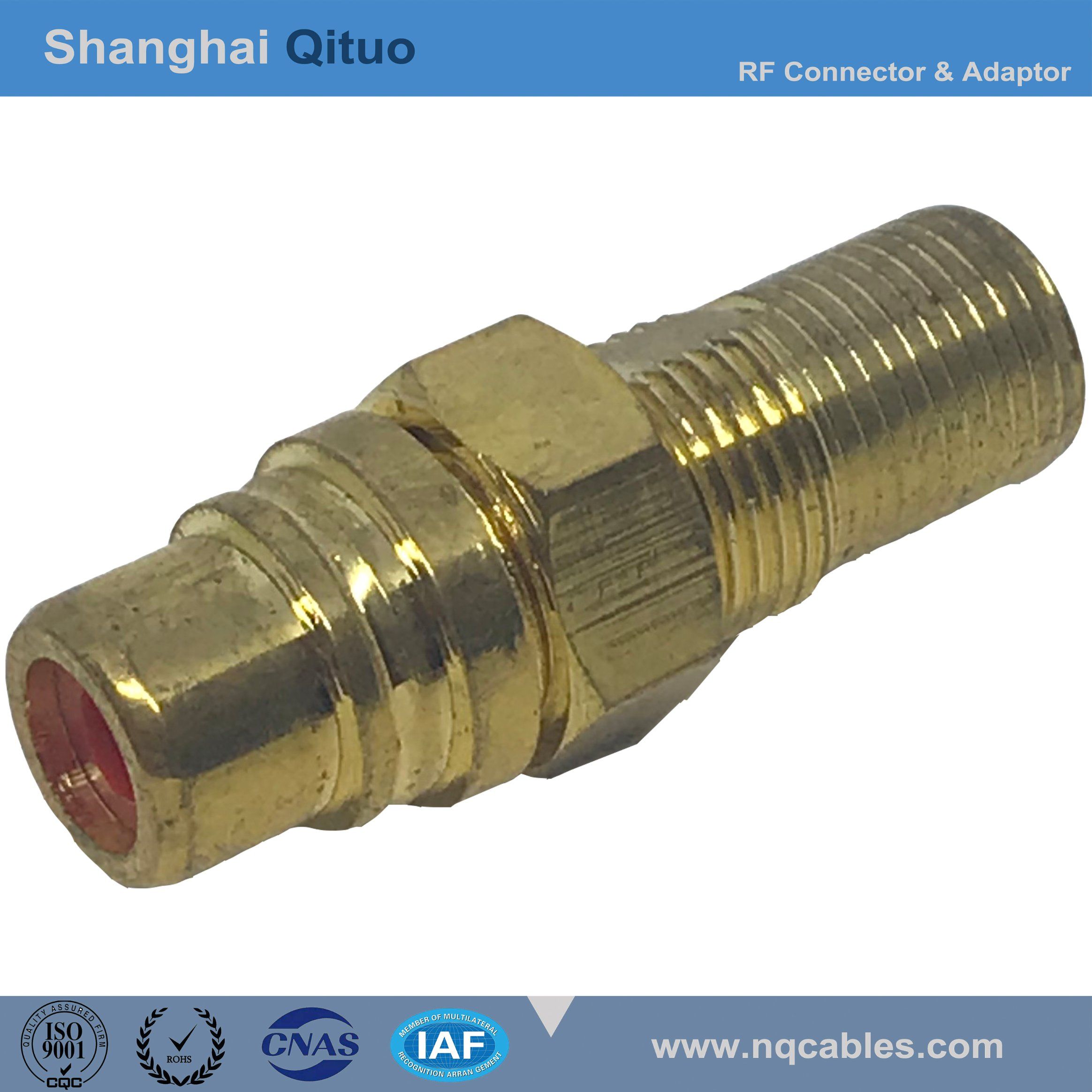 RF Connector Adaptor BNC Female Jack to RCA Female Jack End-Tooth