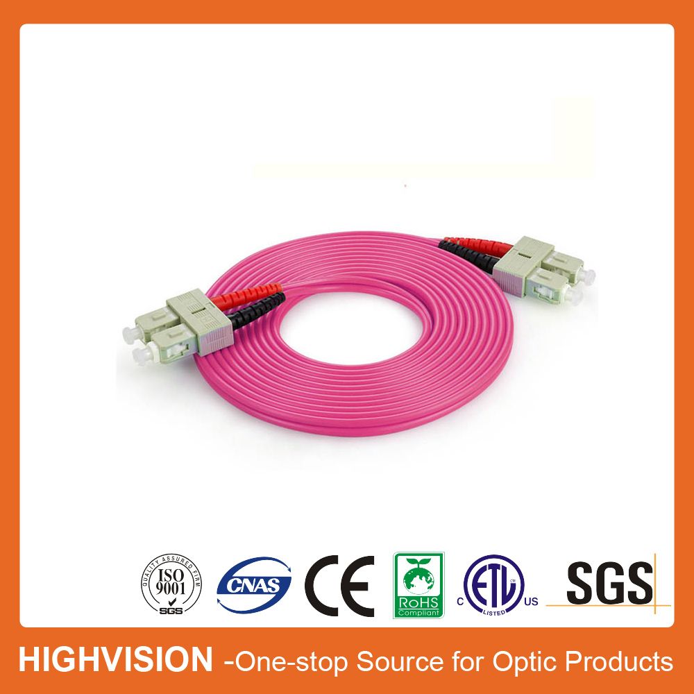 Sc-Sc Duplex Om4 Fiber Optic Patch Cord