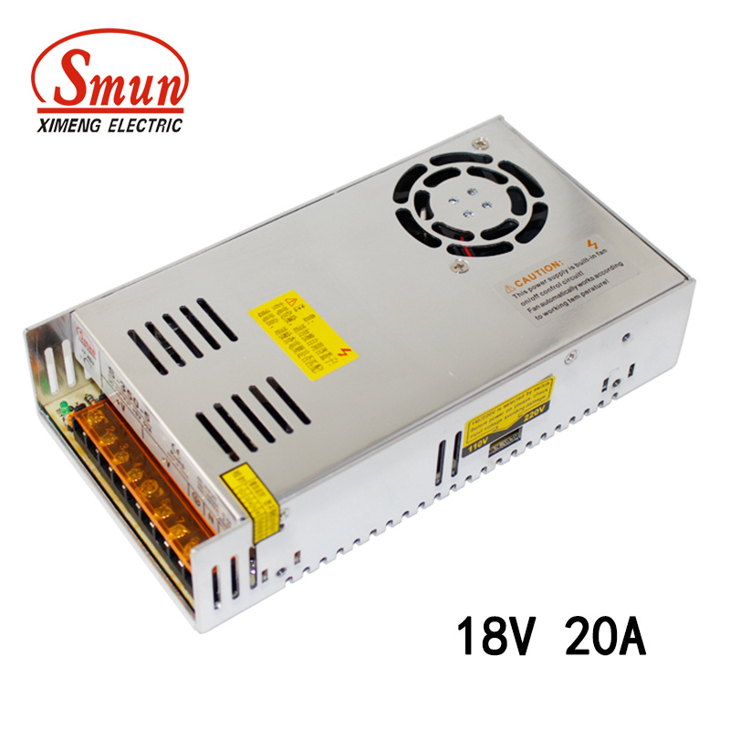 Smun S-350-18 360W 18V 20A Single Output Switching Power Supply
