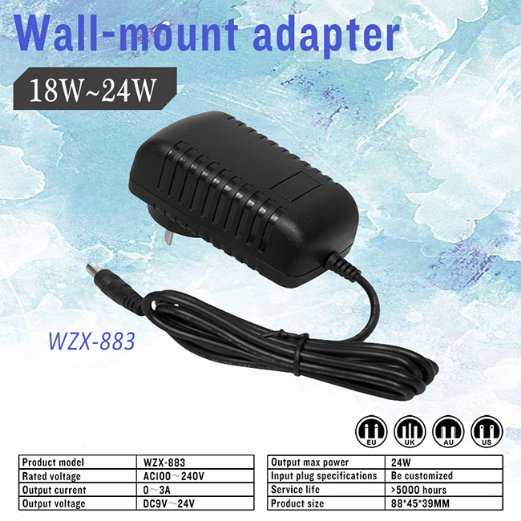 Au Plug 9-12V Power Adapter with Ce/FCC/RoHS