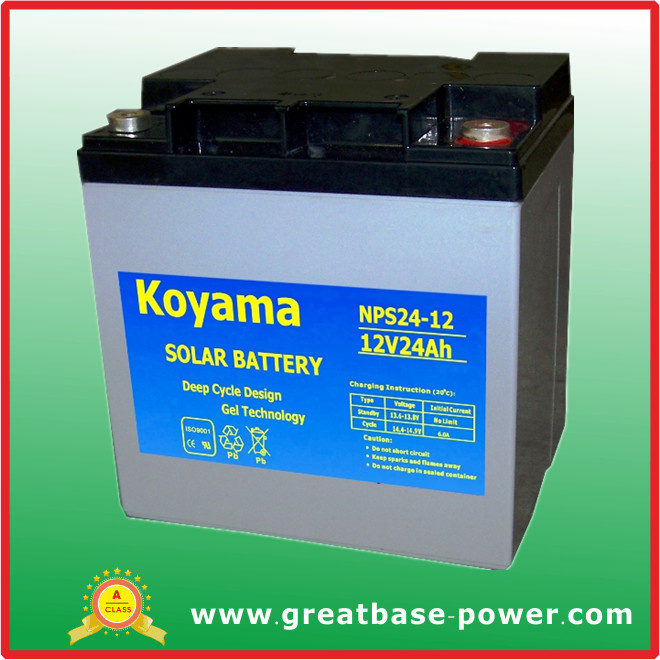 24ah 12V Deep Cycle Gel Battery Solar Battery