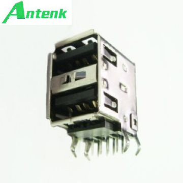 USB a Female Stacked for PCB Right Angle TPE Connector