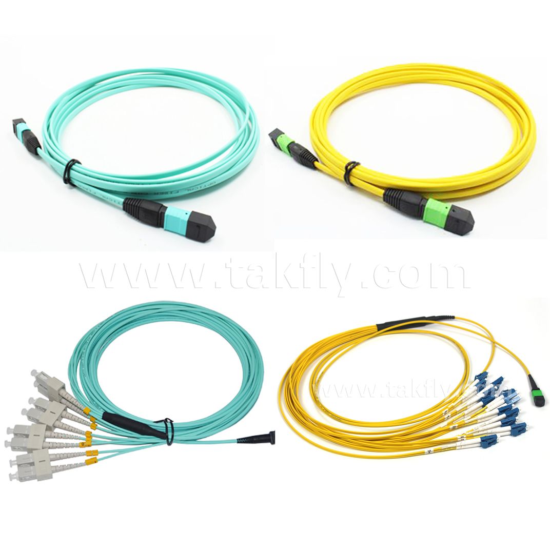 Multicores OS1/Om3/Om4 Fiber Optic MTP/MPO Patch Cord