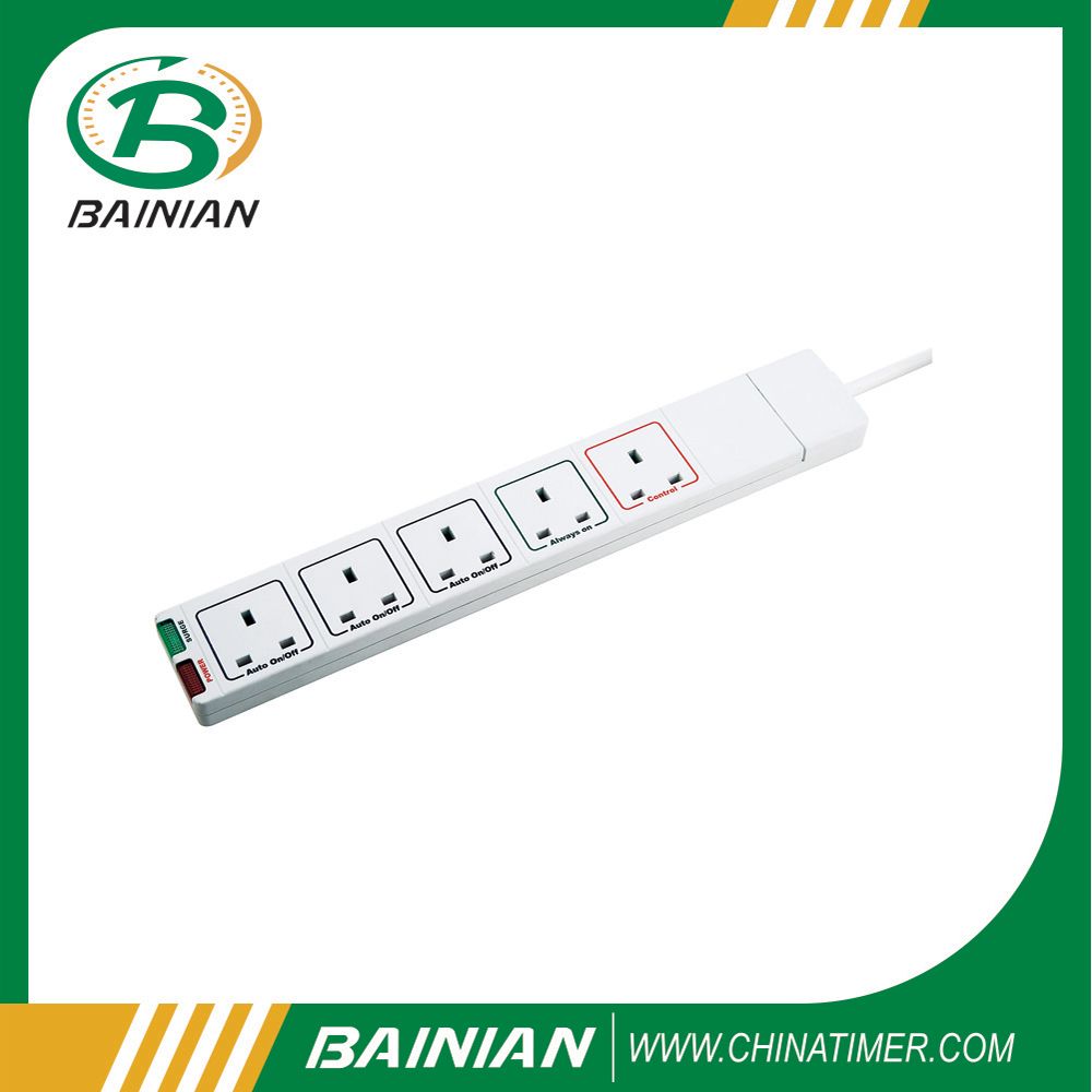 4+1 Way Master-Slave Extension Lead, UK Standard, IP20