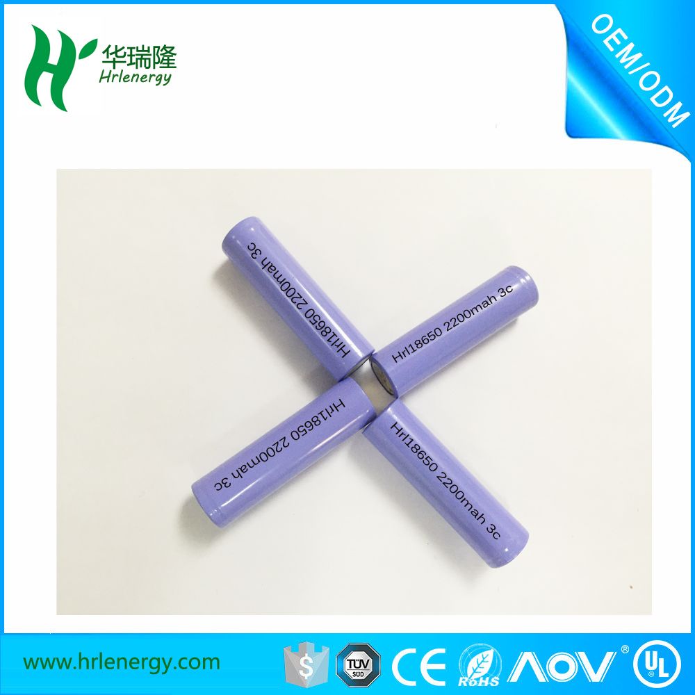 18650 2200mAh 3c Li-ion Lithium Battery for LED Light