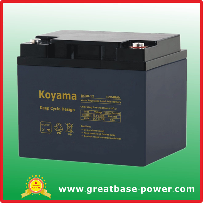 Deep Cycle Storage Battery for Solar Power System 40ah 12V