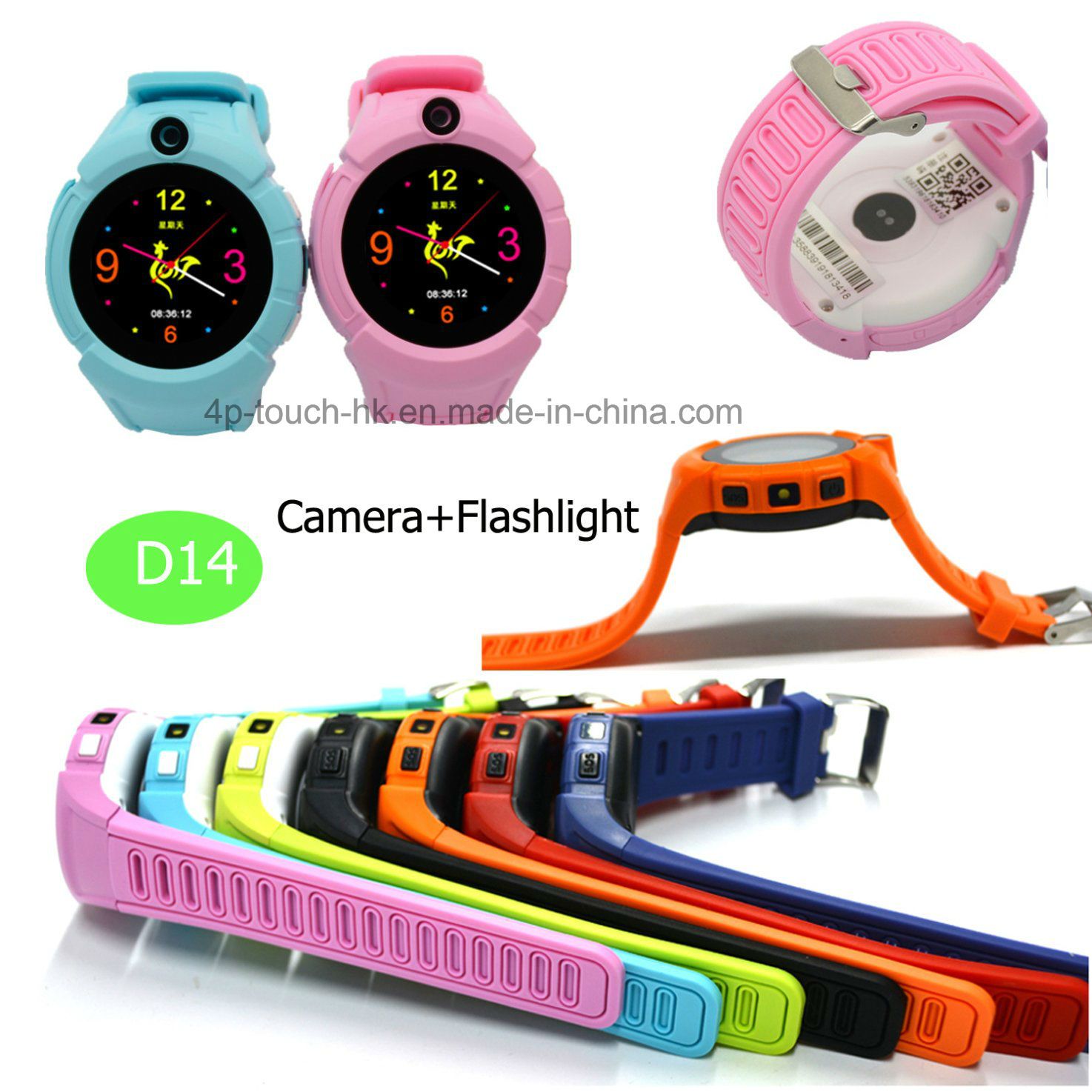Hot Selling Kids GPS Tracker Watch with Flashlight (D14)