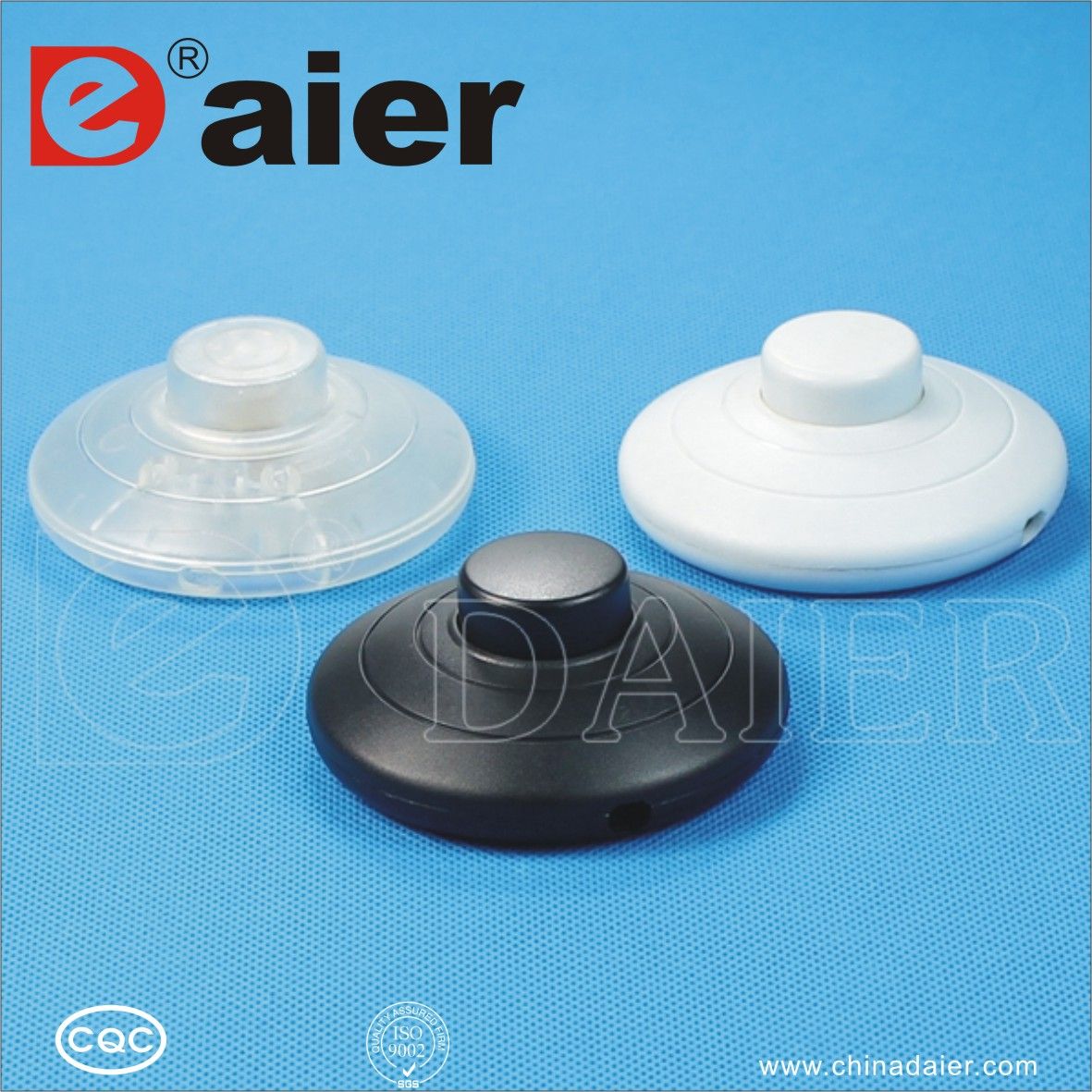 Black in Line Lamp Foot on-off Rocker Switch