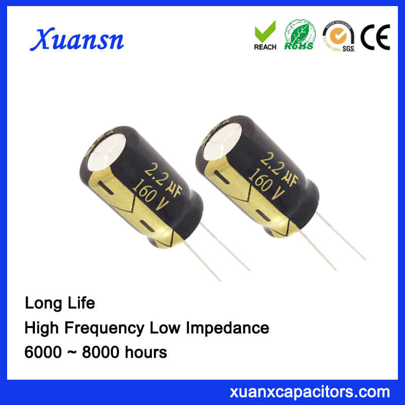 LED Drive 2.2UF 160V Aluminum Electrolytic Capacitor