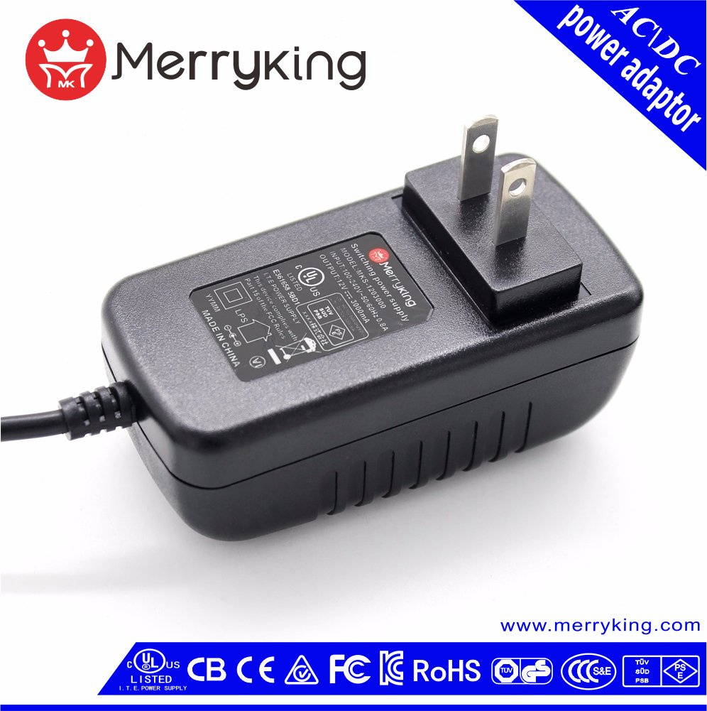 100V-240V AC Universal 12V 3A Power Adapter for LED Light