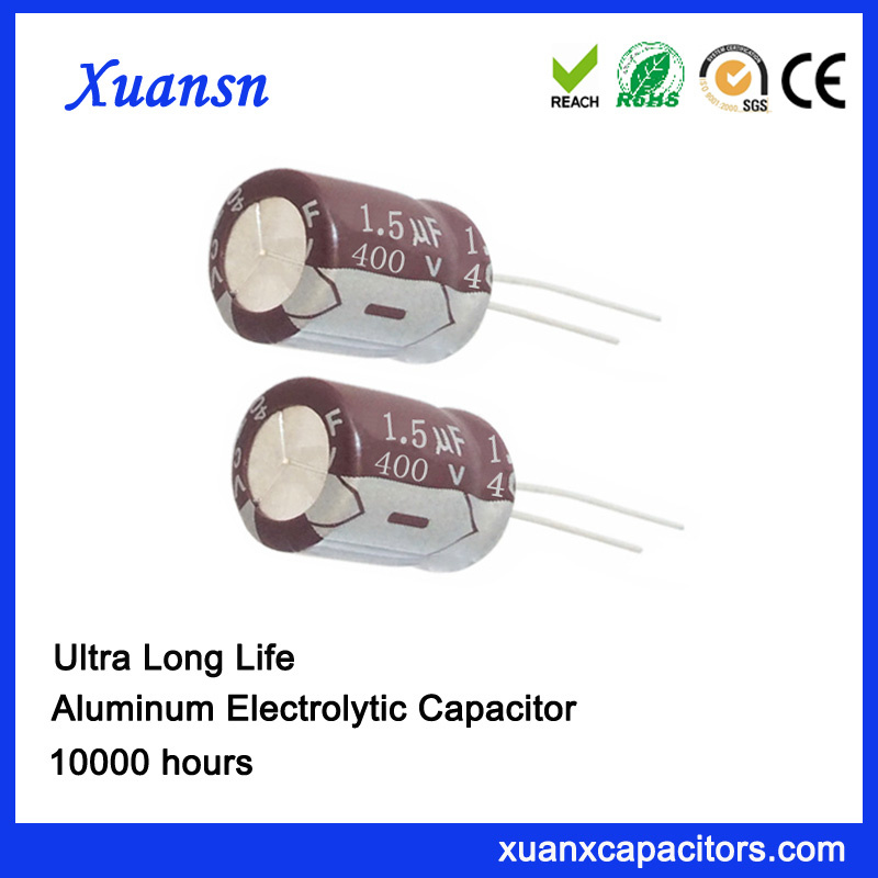 400V 1.5UF 105º C 10000hours High Voltage Electrolytic Capacitor