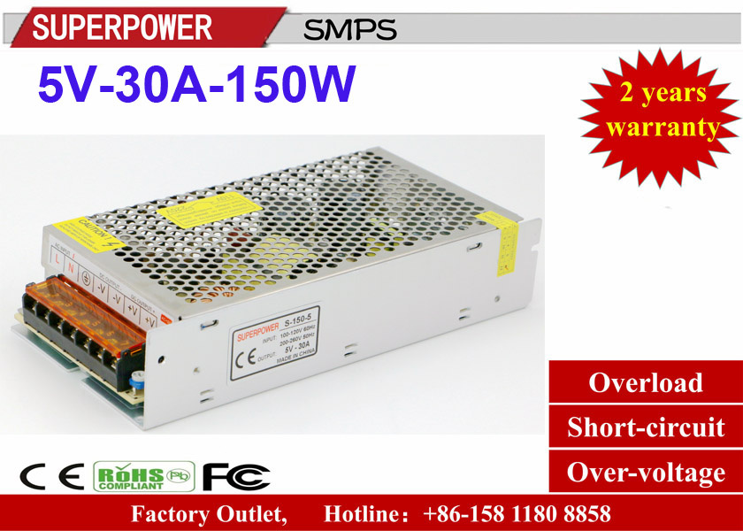 5V 30A 150W Switching Power Supply Reserved for 3D Printer