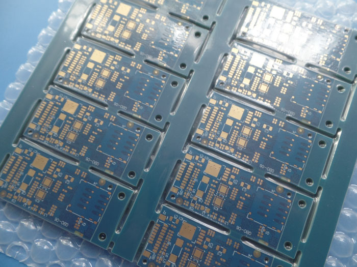 Blue Soldermask Multilayer PCB 4layer 1.6mm Board Thickness with Enig