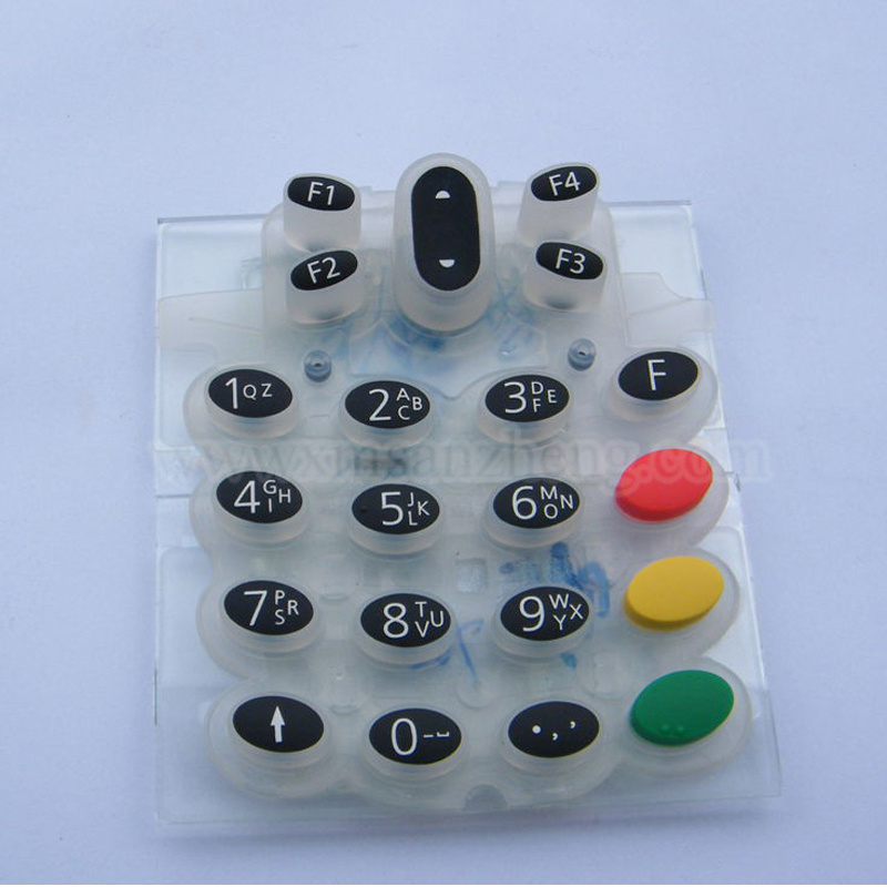 Custom Colorful Water Resistant Permanent Electrical Device Silicone Rubber Keypad