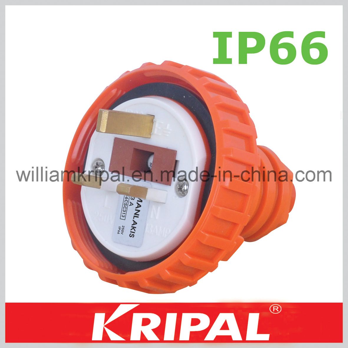 3pin 13A IP66 Weather Proof Plug