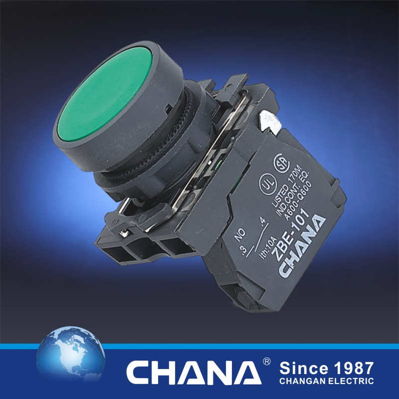 Pushbutton Switch Botoneira with Flush Button Spring Return