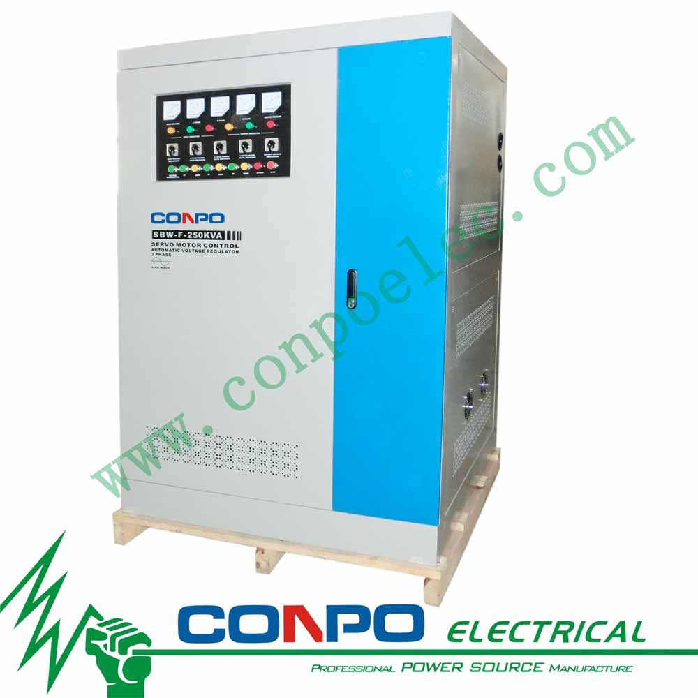 SBW-F-250kVA Split-Regulating Full-Automatic Compensated Voltage Stabilizer/Regulator