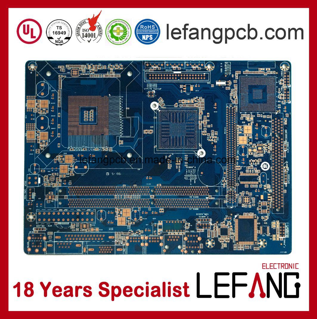GPS Receiver Module PCB Circuit Board with Blue Solder Mask