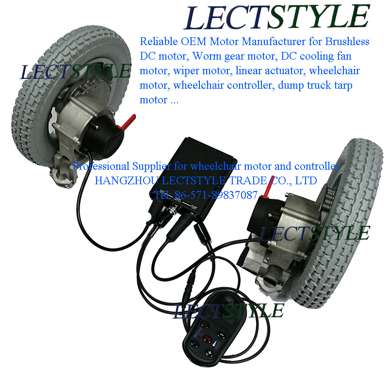 DC Brushless Electric Wheelchair Motor with Controller and Wheelchair Joystick