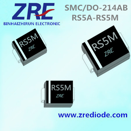 5A RS5a Thru RS5m Surface Mount Fast Recovery Rectifiers Diode SMC/Do-214ab