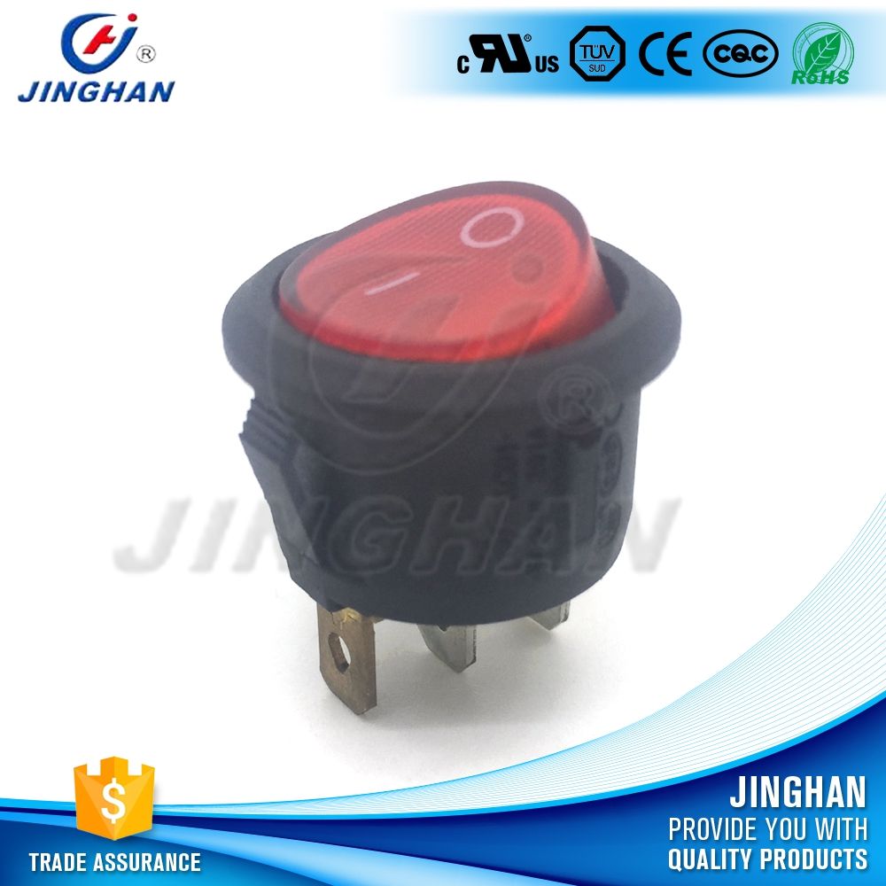 Lighted Round Rocker Switch