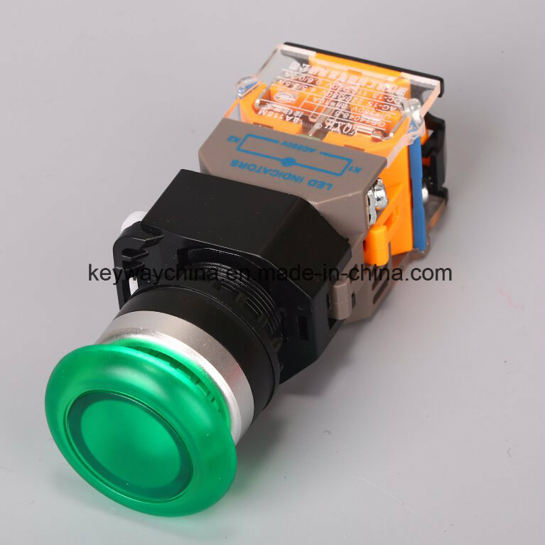 Keyway 6-380V Illuminated-Mushroom Type Push Button Switch