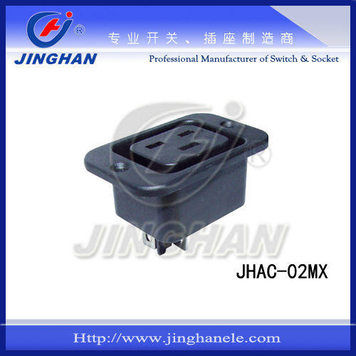 Jhac-02mx 3 Pins AC Power Socket/ PA66 Connector/ Connectors