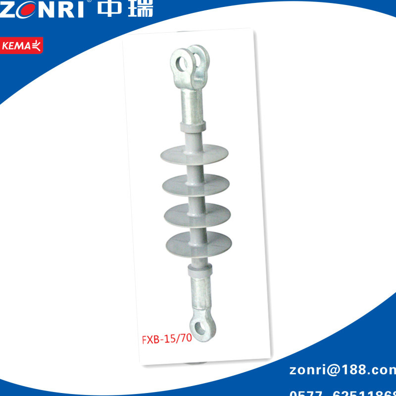 Polymer Insulator 15kv 70kn, Hv Transmission Line on Tower