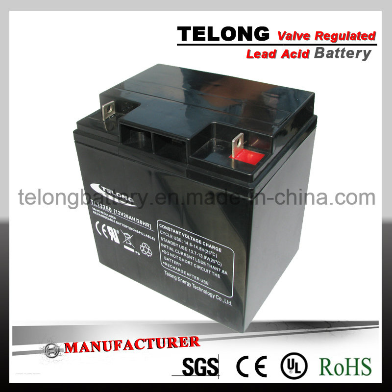 12V26ah Lead Acid Battery for UPS, Solar Power