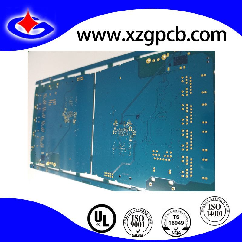 2-Layer PCB with Blue Solder Mask and Chemical Gold