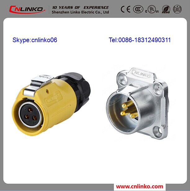 Waterproof Plug and Socket with 3 Pin Waterproof Power Adapter/Waterproof Power Socket