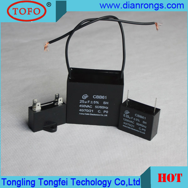 Fan Capacitor Cbb61 2UF 500 VAC