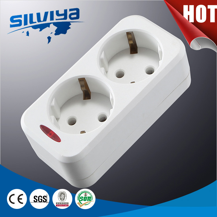 High Quality 2 Gang European Extension with Light