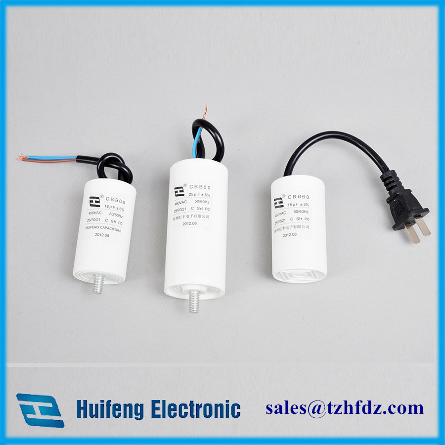 Cbb60 Motor Run Capacitor with Cable