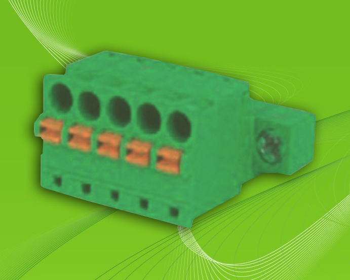 Screwless Pluggable Terminal Block for Spring Connection