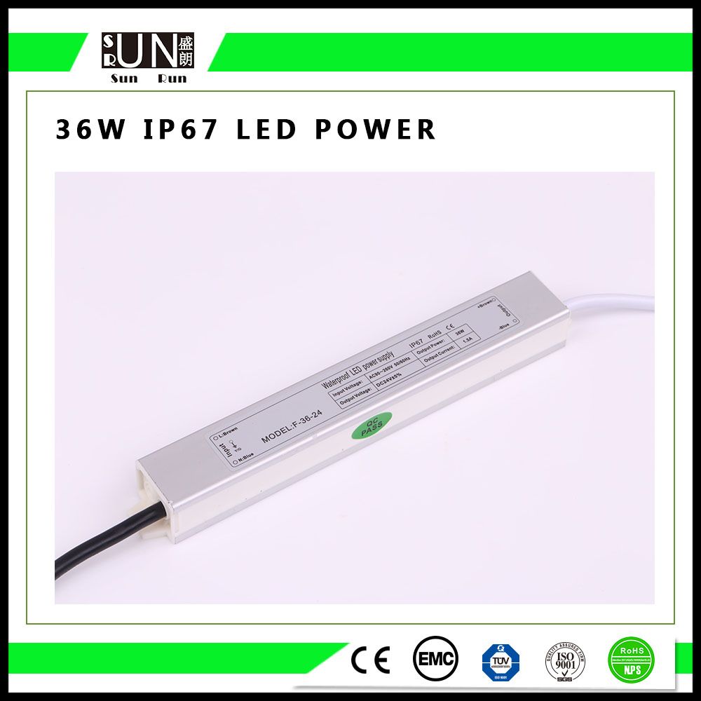 36W Constant Voltage IP65 IP67 12V Waterproof LED Power Supply