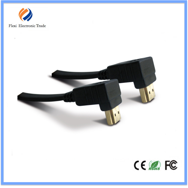Customized High Quality Right Angle HDMI Cable for HDTV PS3