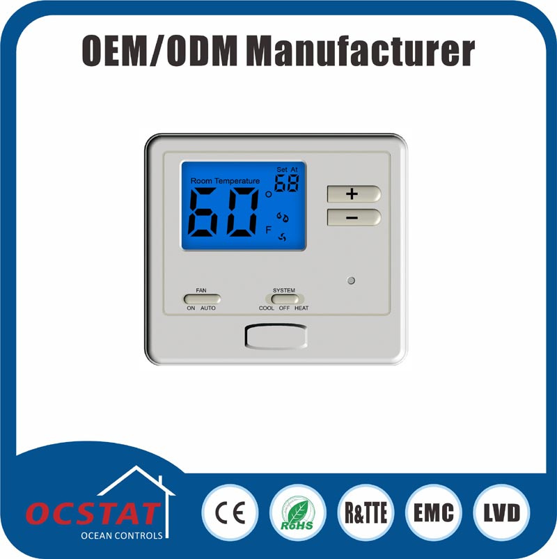 Single Stage Low Voltgae 24V Room Thermostat for Air Conditioner