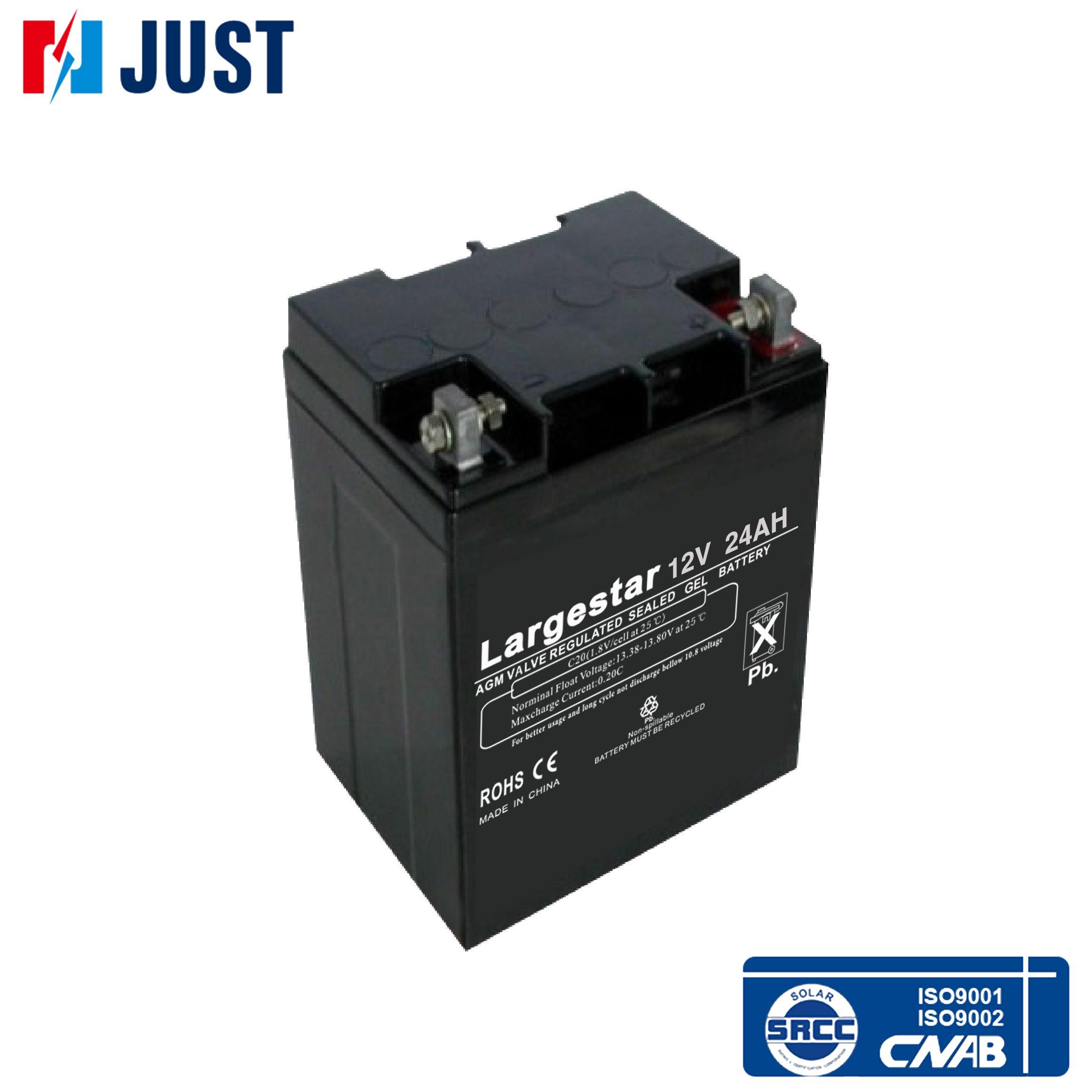 UPS Battery Deep Cycle Battery VRLA Solar Battery 12V 24ah